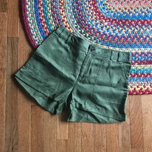 Urban Outfitters High-Rise Olive Shorts